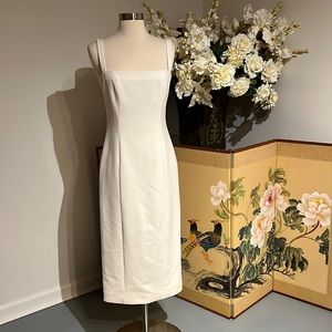 Cinq a Sept Cream Midi Dress Size 6